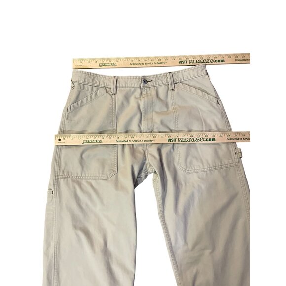 Vintage Levis Silvertab Pants Mens 36x32 Used Light Tan Baggy Carpenter - Picture 12 of 16